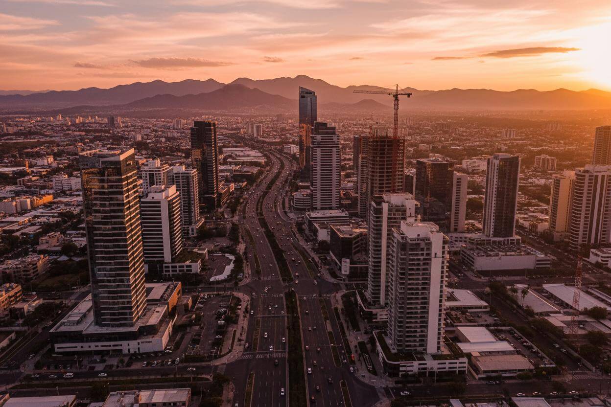 Panorama de ciudad mexicana